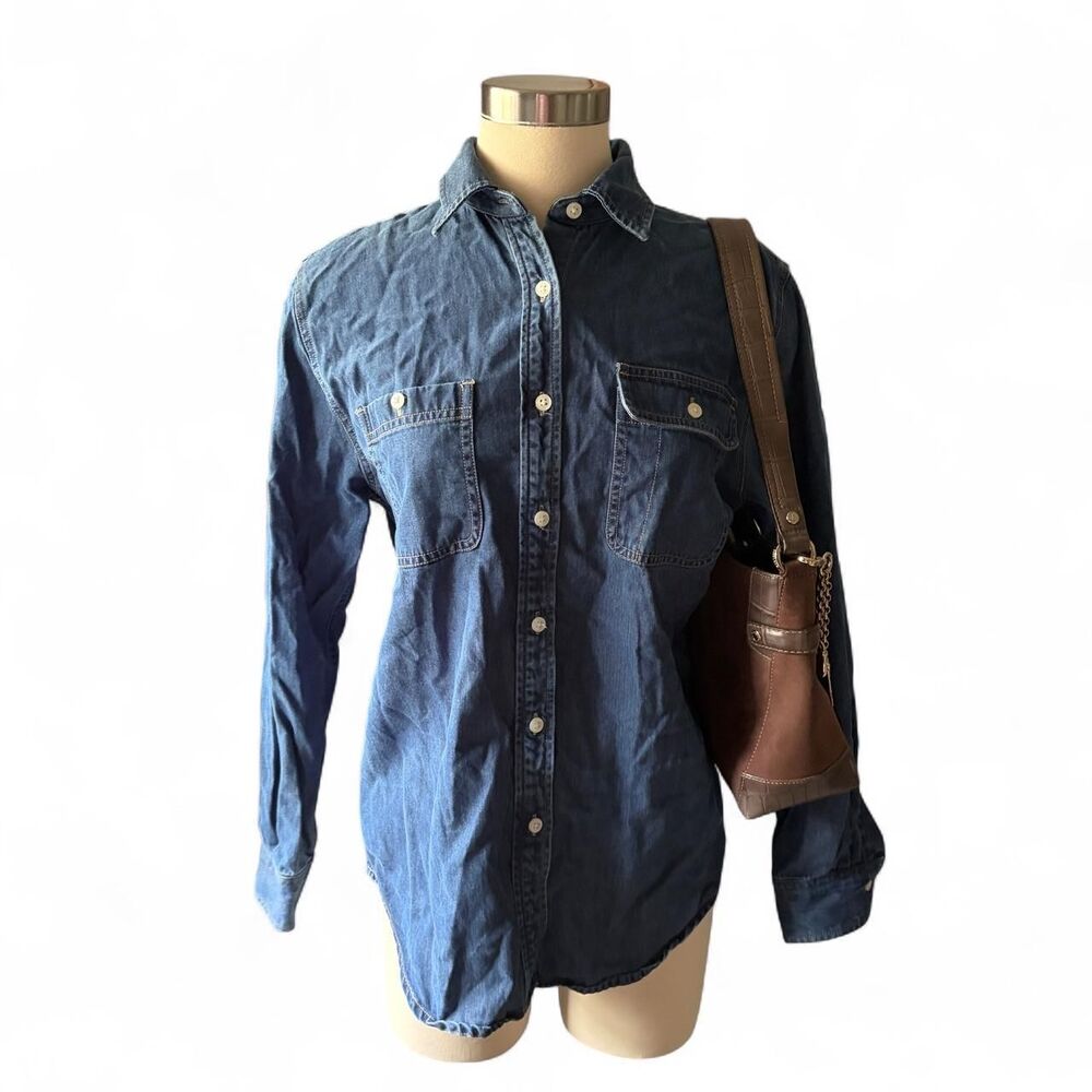 Jones-new-york Women's Blue and Navy Shirt